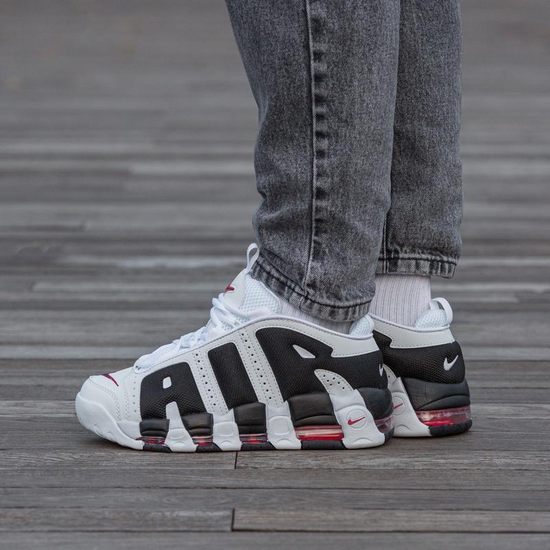 Nike air more uptempo low white black red — купить в Украине