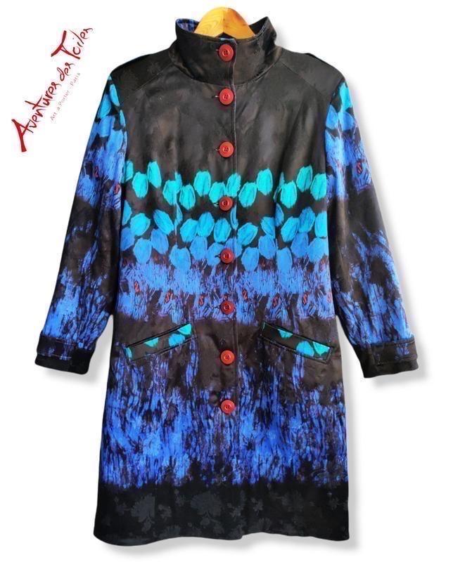 Manteau Femme 'Aventures Des Toiles' – Taille 38, Toile Noire, Style Imperméable Décontracté, Neuf