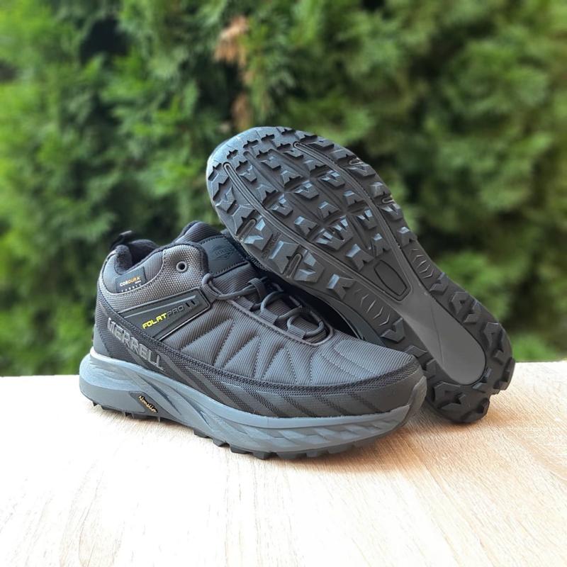 Кроссовки термо merrell float pro большой ткани высокие серые с ...