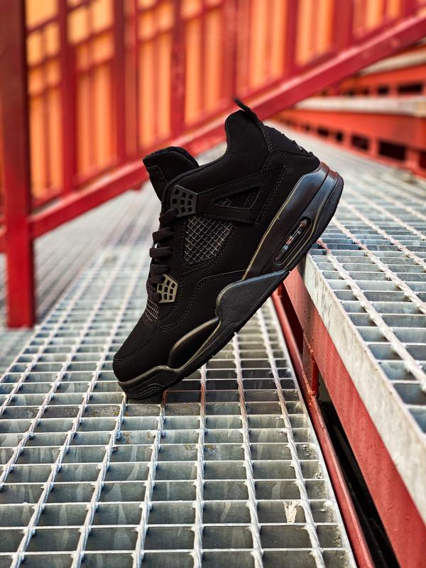 🖤nike air jordan 4 retro black cat🖤кроссовки найк джордан чёрные