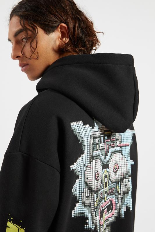 Pullu0026Bear Rick And Morty Hoodie In Black For Men Lyst | lupon.gov.ph