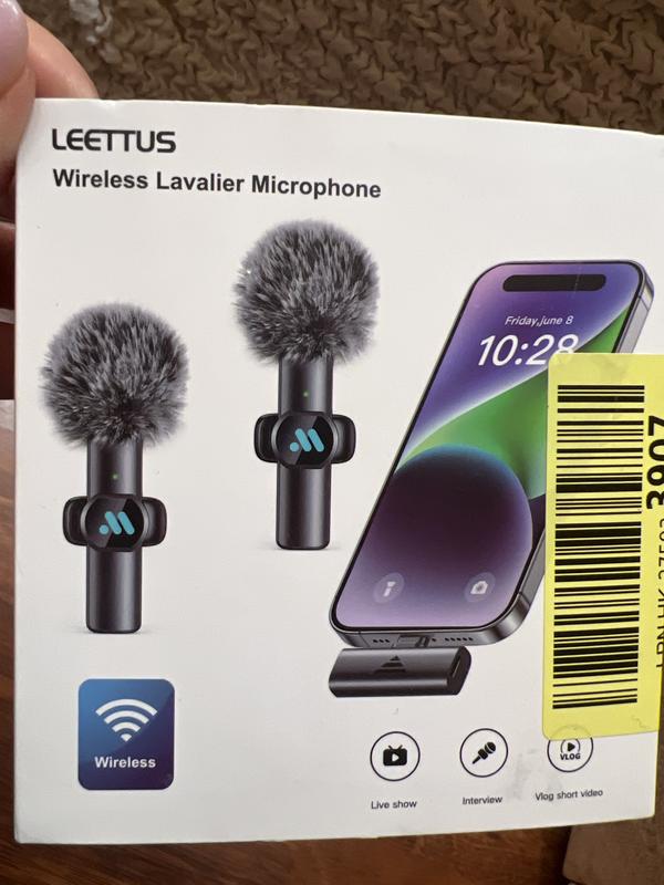 Комплект безпровідних мікрофонів leettus wireless lavalier microphone ...
