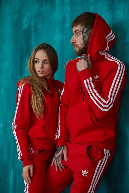 Спортивный костюм adidas красный, парные зимние костюмы adidas,комплект костюмов для двоих! — цена 3045 грн в каталоге Спортивные костюмы ✓ Купить женские вещи по доступной цене на Шафе
