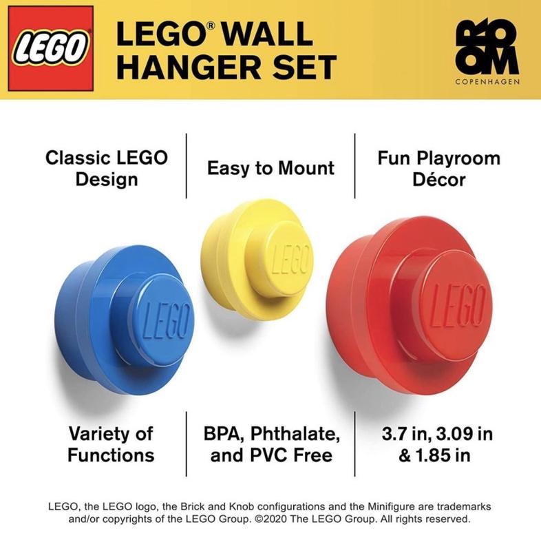 Оригінальні настінні вішалки lego wall hanger set (room copenhagen ...