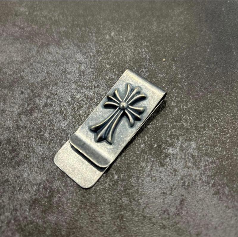 Затискач chrome hearts sterling silver cross money clip — цена