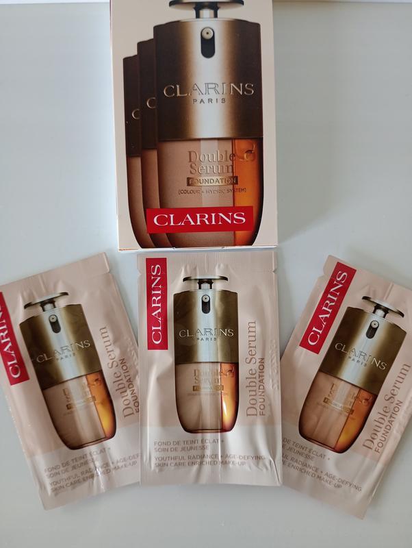 Clarins double serum foundation тональная основа 2-в-1 3 х 0,9 мл