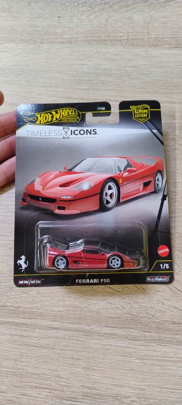Колекційна модель hot wheels premium — ferrari f50 (timeless icons