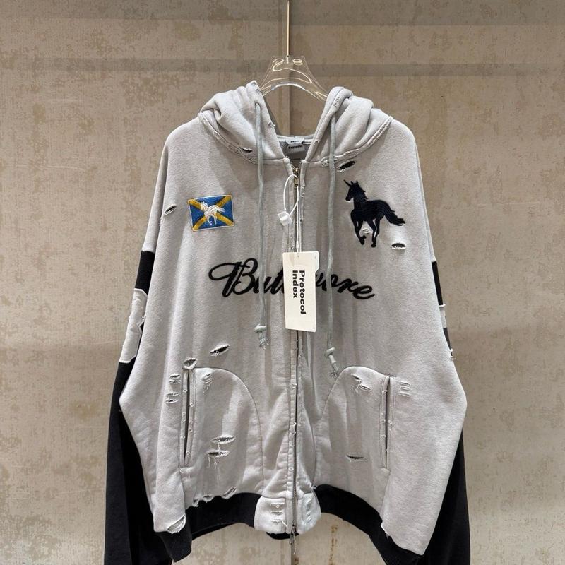 Худи protocol index buttivore zip hoodie / white melange — цена
