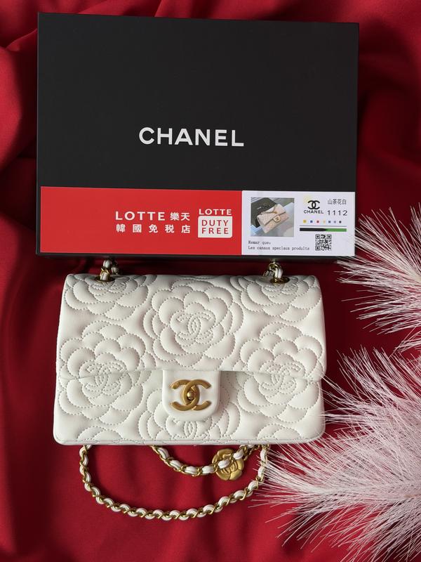 Сумка chanel classic double flap bag camellia premium — цена 4400
