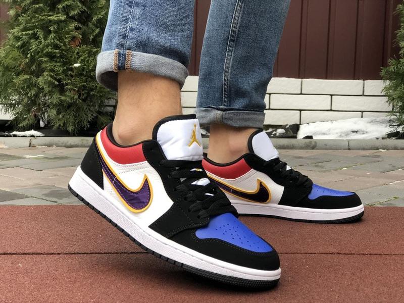 Кожаные стильные мужские кроссовки nike air jordan 1 low 🆕найк аир ...