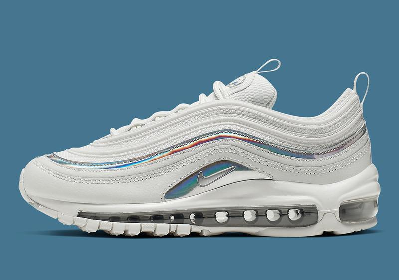 Кроссовки женские nike air max 97 halographic белые (найк аир макс ...
