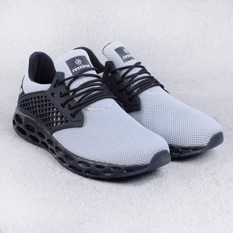 Кроссовки мужские c вентиляцией restime весна лето pml20208 серые р.44 ...