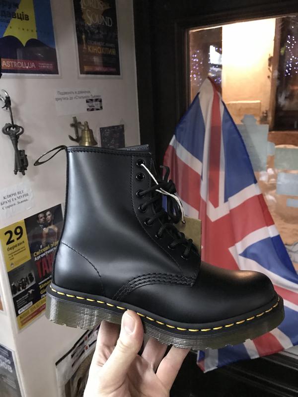 Черевики жіночі dr. martens 1460 w black smooth шкіра артикул 11821006 ...