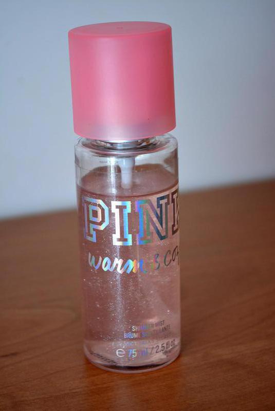 спрей мист для тела Victorias Secret Pink Warm Cozy Shimmer Body