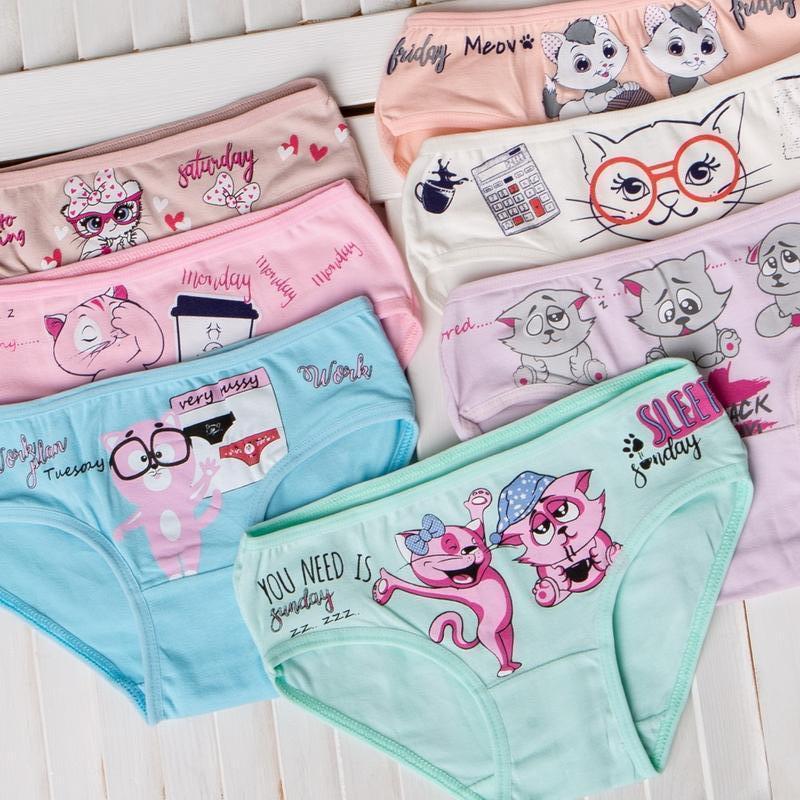 Набор трусиков 7 штук дни недели трусы на девочку подростка — цена 385 ...
