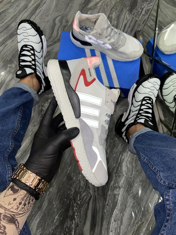 Adidas Nite Jogger White on feet