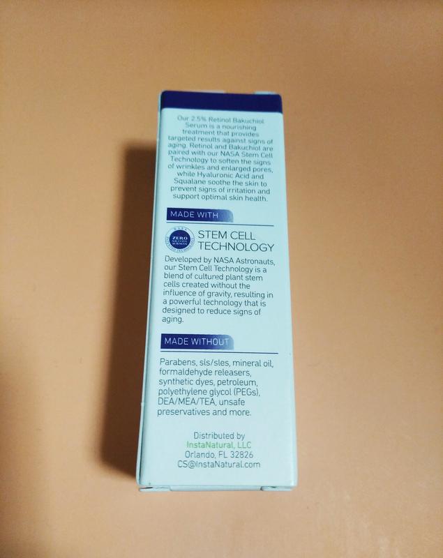 instanatural 2.5 retinol bakuchiol serum