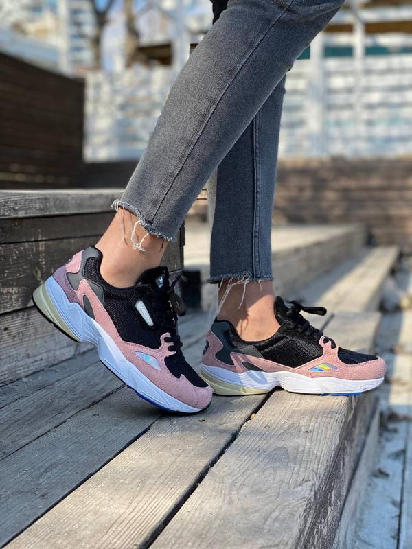 Adidas falcon pink black sale
