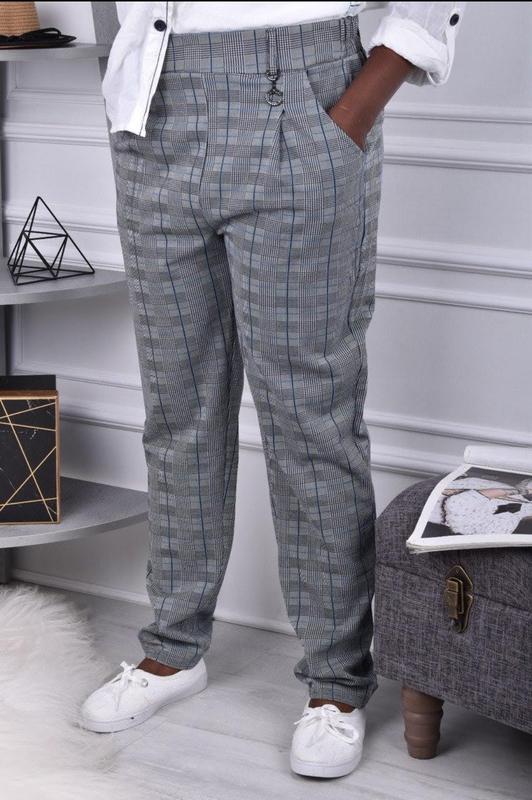 Стильные женские брюки клетка — цена 330 грн в каталоге Брюки Купить ...