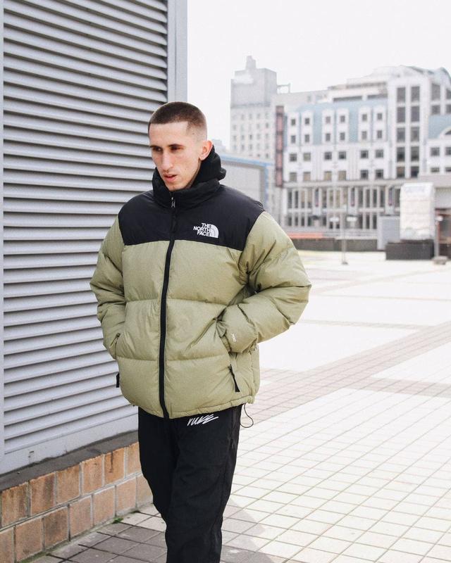 North face shop nuptse tumbleweed green