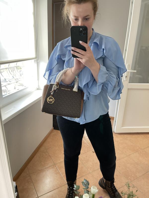 maxine small logo satchel