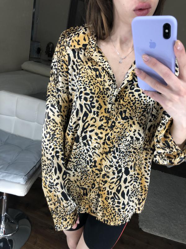 Блуза тигровая леопардовая шелковая рубашка — цена 199 грн в каталоге Блузы  ✓ Купить женские вещи по доступной цене на Шафе | Украина #62709834
