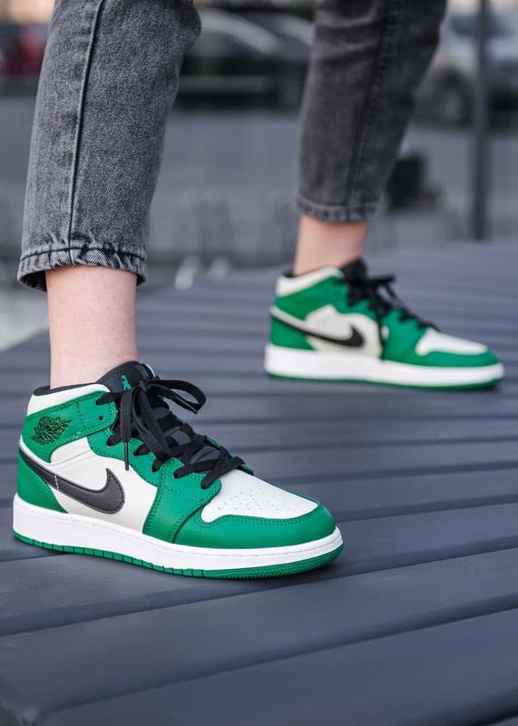 Jordan 1 best sale mid green pine