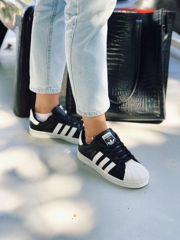 Adidas superstar black white sole 1100 64162637