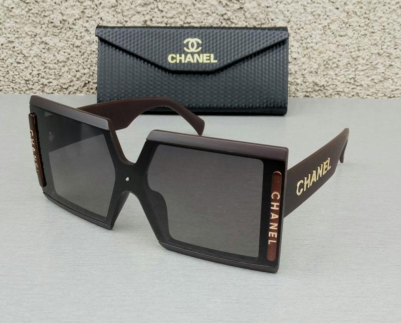 Chanel очки женские солнцезащитные большие прямоугольные коричневые — цена  850 грн в каталоге Очки ✓ Купить женские вещи по доступной цене на Шафе
