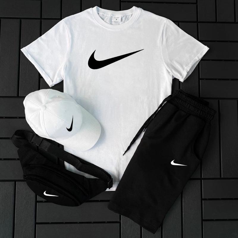 Спортивный набор, мужская футболка,кепка,шорты nike бело чёрные — цена 799  грн в каталоге Спортивные костюмы ✓ Купить мужские вещи по доступной цене  на Шафе | Украина #66567032