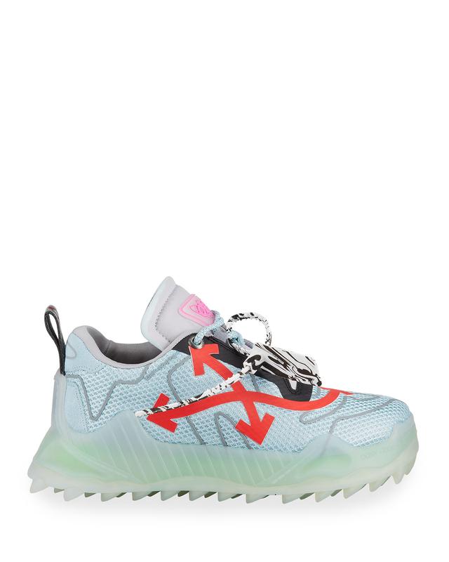 Кроссовки женские off-white odsy 1000 transparent голубые/зеленые (офф ...