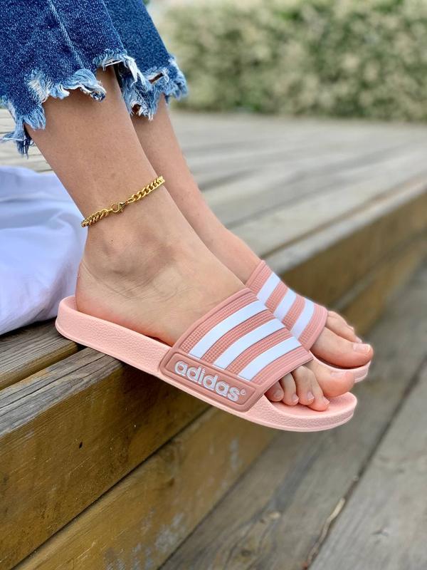 Adidas slides hot sale peach