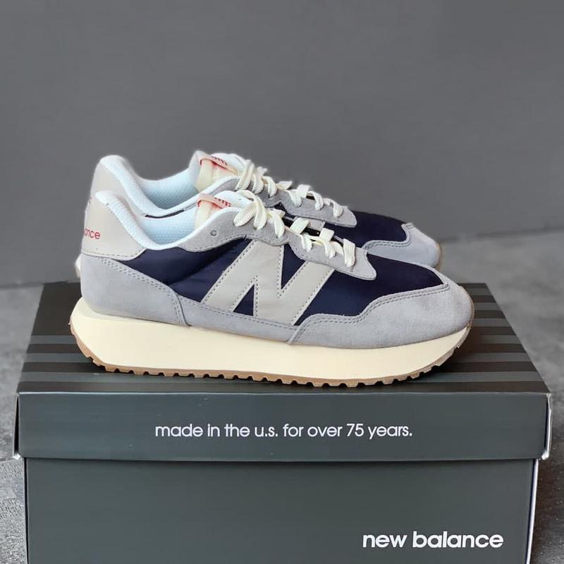 Кроссовки женские, мужские new balance 237 серые/синие (нью баланс ...