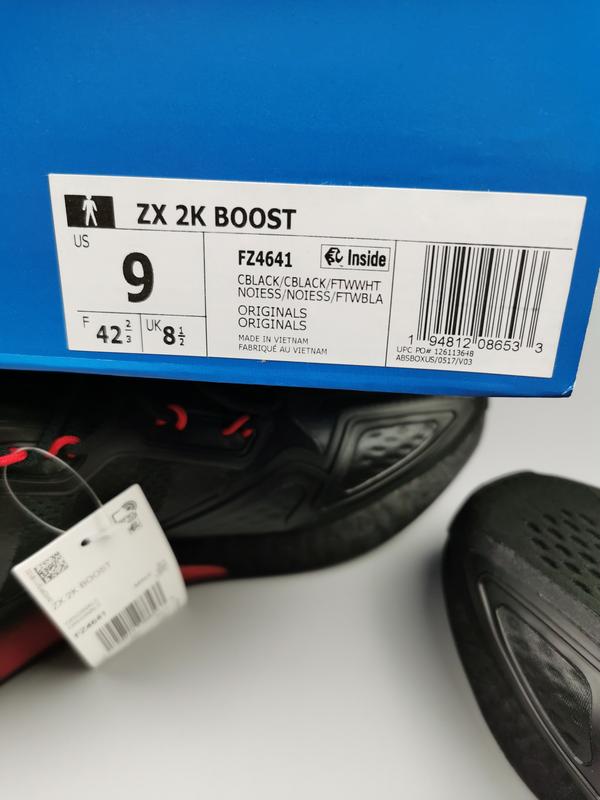 Кроссовки оригинал adidas originals zx 2k boost core black fz4641