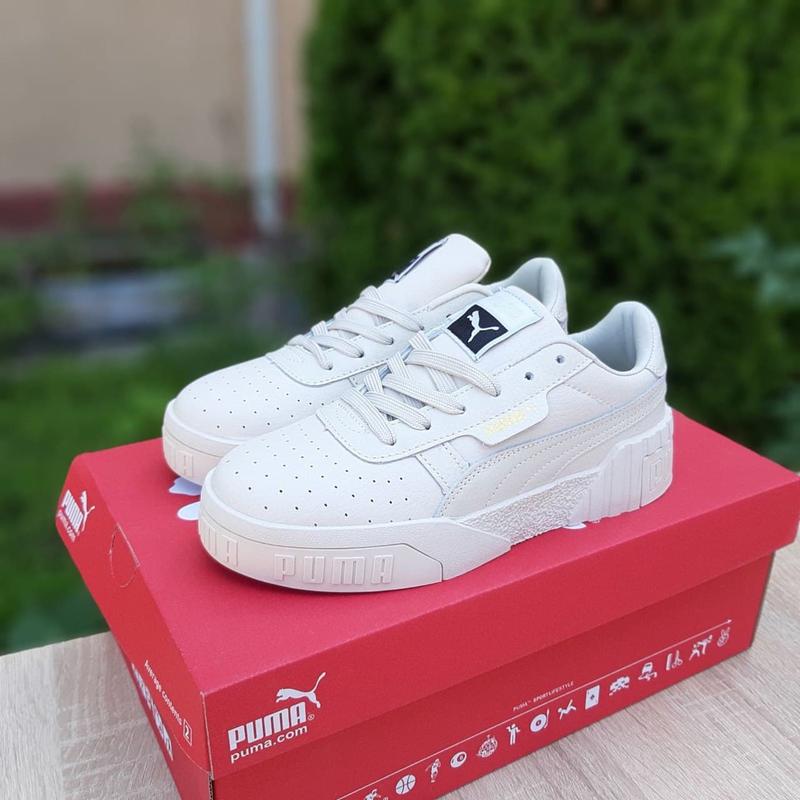 Puma cali🆕женские кожаные кроссовки пума кали🆕полностью бежевые кеды ...