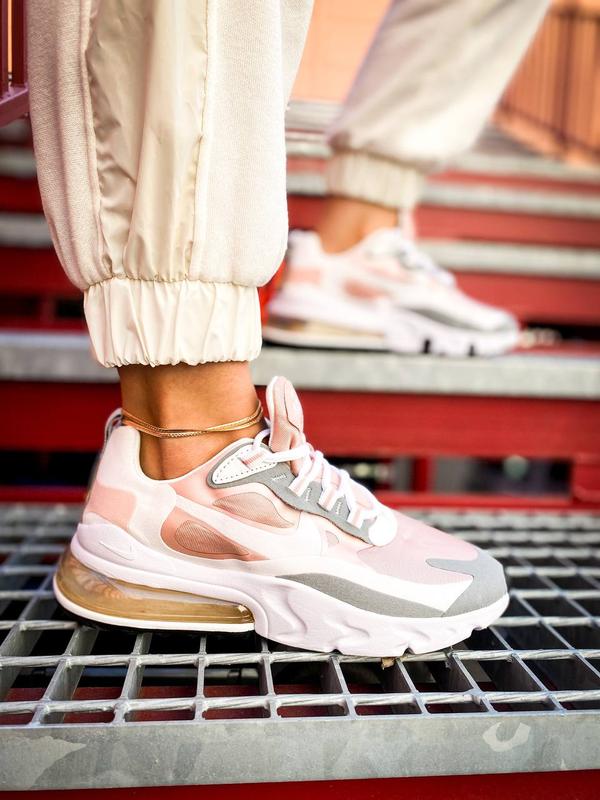 Женские кроссовки nike air max 270 react creme feminino, кроссовки найк аир  270 реакт розовые — цена 2000 грн в каталоге Кроссовки ✓ Купить женские  вещи по доступной цене на Шафе | Украина #71002978