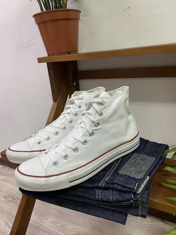 Мужские белые тканные конверсы converse chuck taylor all star — цена ...