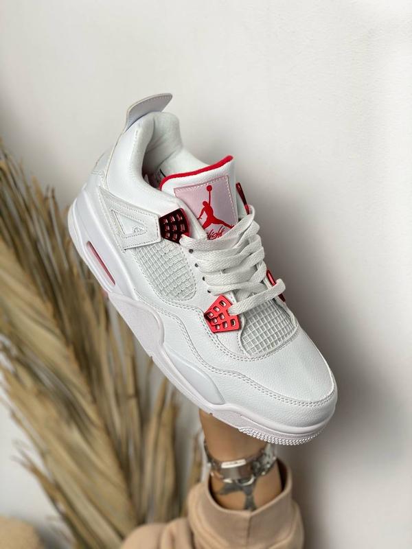 Мужские кроссовки высокие nike air jordan белые кожаные найк ...