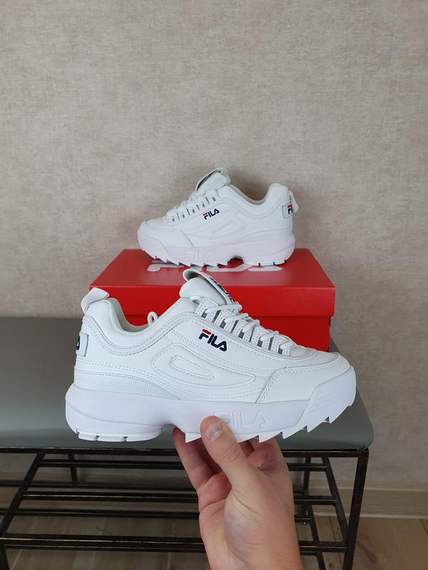 Белые кроссовки женские fila disruptor 2 white. кроссы фила дисраптор 2 ...