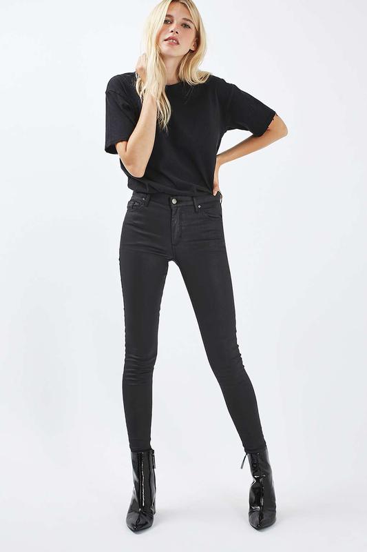 Topshop coated sale leigh jeans