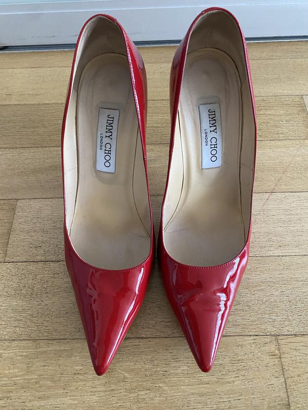 Лаковые красные лодочки jimmy choo — цена 1799 грн в каталоге Туфли ...