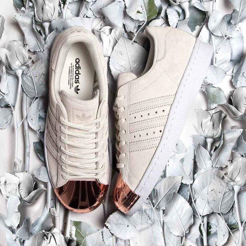 Womens adidas superstar 80s rose gold store metal toe