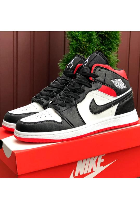 Кроссовки мужские nike air jordan черные красные / кросівки чоловічі ...