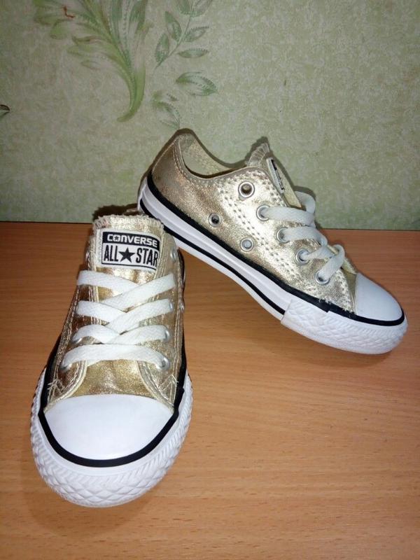 Кеды золотистые converse all star, 27 размер, 18 см Converse, цена - 250 грн, #9277694, купить по доступной цене | Украина - Шафа