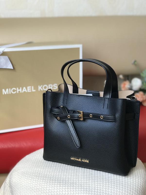 Pebbled top leather satchel