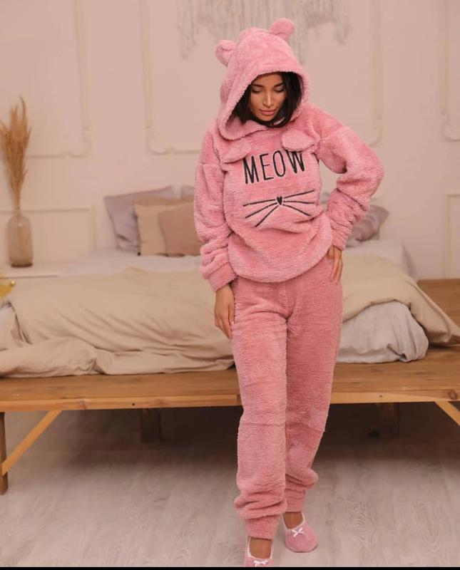 Домашня тепла піжама туреччина домашня піжама meow meow піжама з капюшоном  — ціна 950 грн у каталозі Піжами ✓ Купити жіночі речі за доступною ціною на  Шафі | Україна #76236116