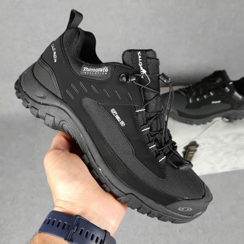 Мужские черно-белые термо кроссовки на евро зиму salomon soft shell dry ...