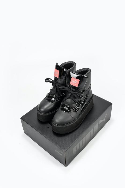 Женские кожаные ботинки puma x fenty by rihanna sneaker boot “black”# ...