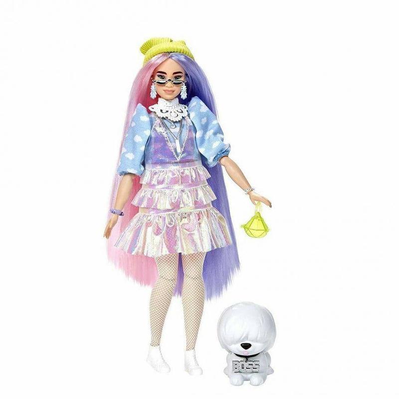barbie extra doll in shimmery look with pet mattel 1500 78260357