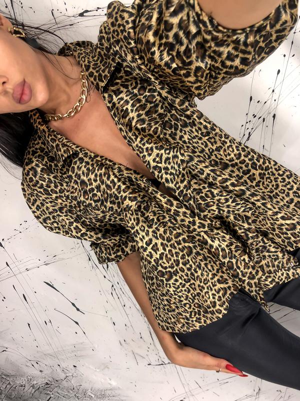 Леопардовая блуза, блузка, накидка, рубашка с рюшами — цена 255 грн в  каталоге Блузы ✓ Купить женские вещи по доступной цене на Шафе | Украина  #79201134